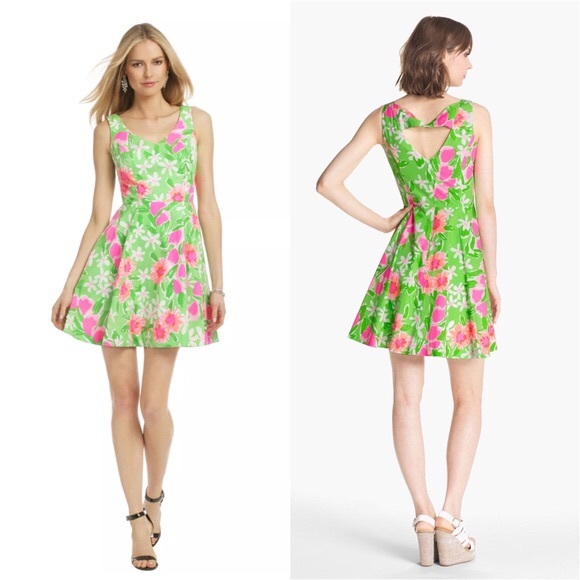 Lily Pulitzer🌷 “Freja” Dress Green and Pink - Picture 2 of 8